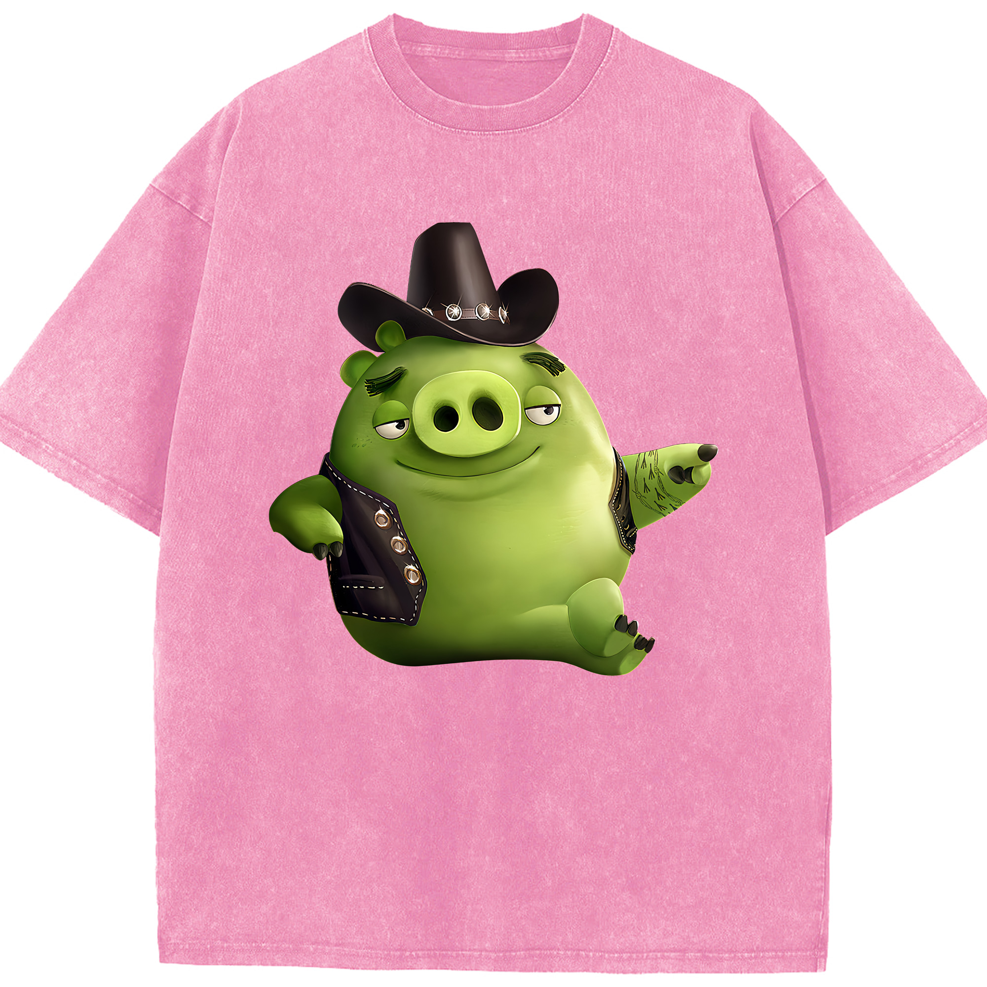 （画像用） Angry Birds アングリーバード 綿100% ヴィンテージ風 半袖Tシャツ（フロントプリント）